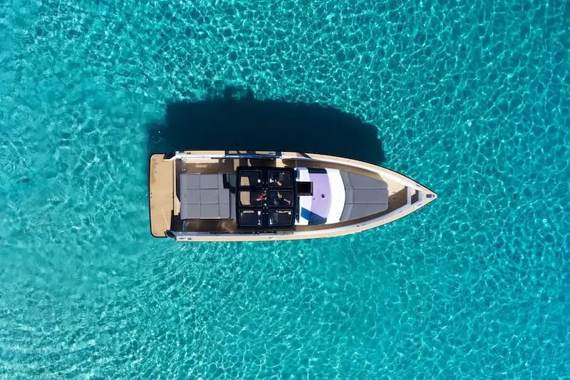 Concierge Service Boat in Ibiza crystal clear waters