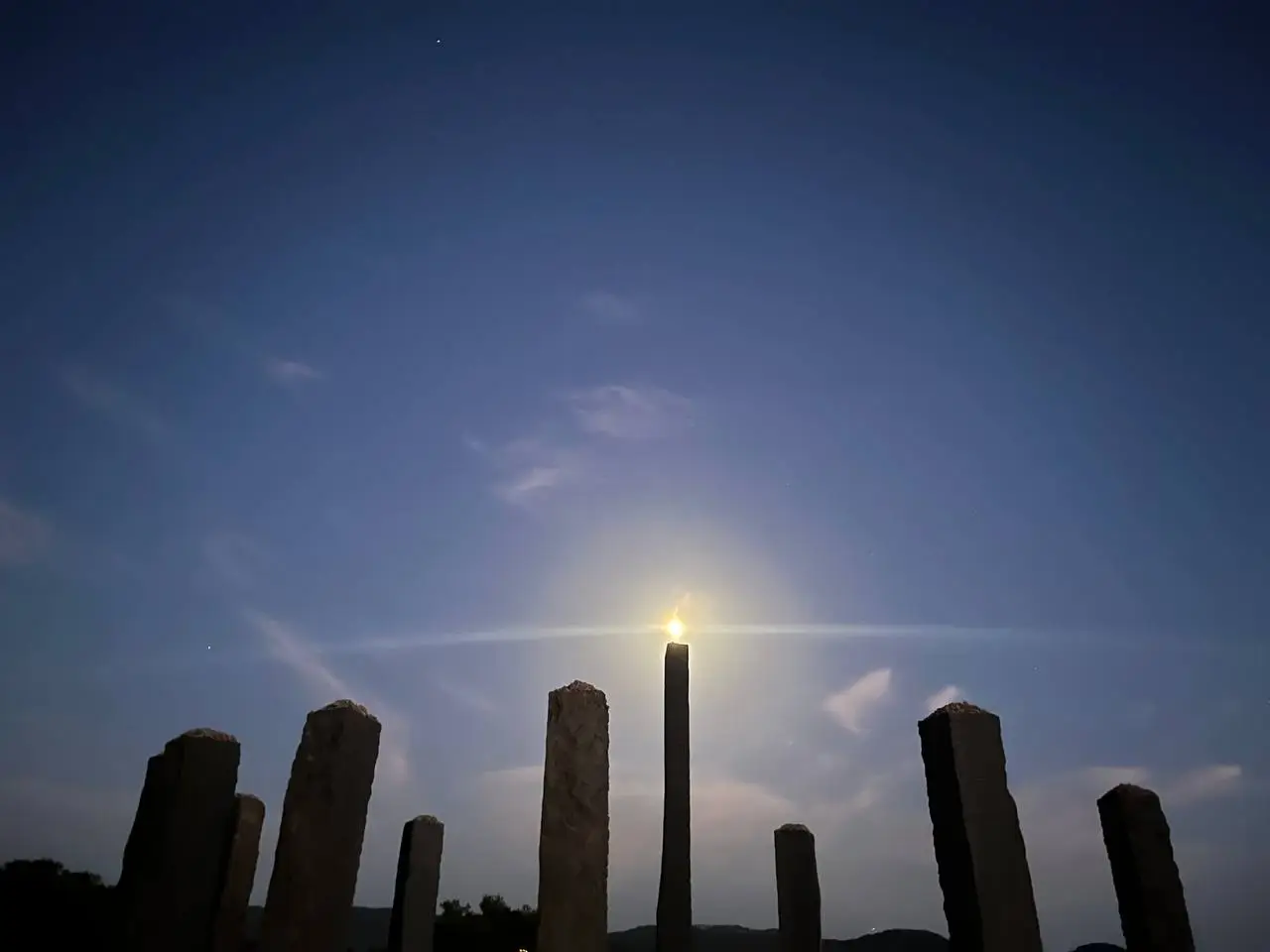 Time and Space Ibiza- stone circle by moonlight